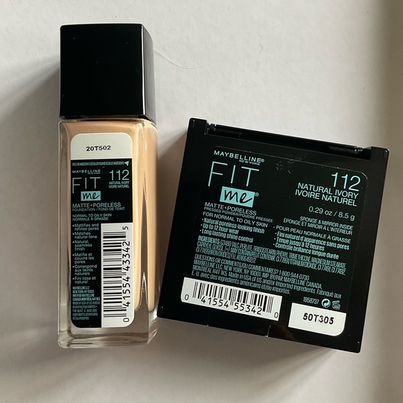 Maybelline -Set- Fit me, matte + poreless -Foundation and powder -112 - Picture 2 of 2